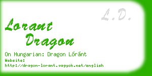 lorant dragon business card